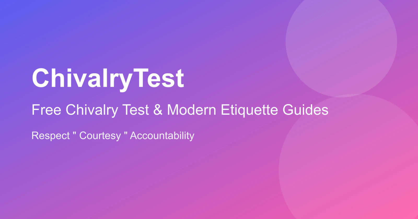 ChivalryTests: Are You a Modern Knight? screenshot 1