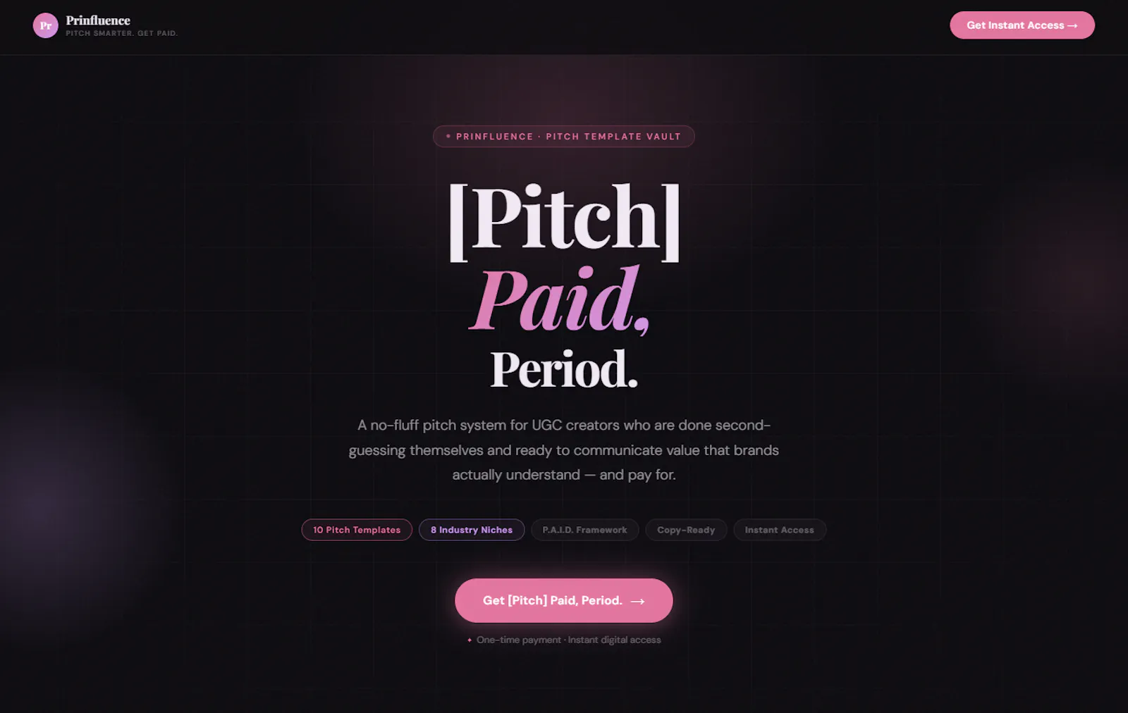 Pitch Paid, Period. by Prinfluence screenshot 1