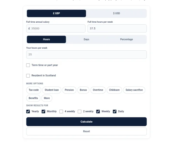 Pro Rata Salary Calculator gallery image