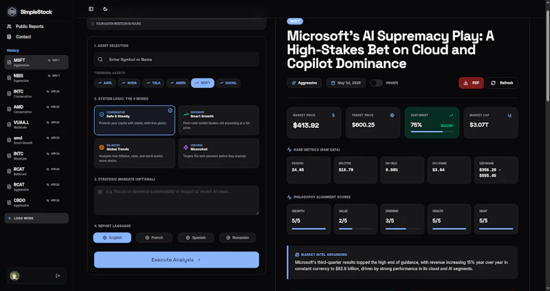 SimpleStock AI screenshot 1