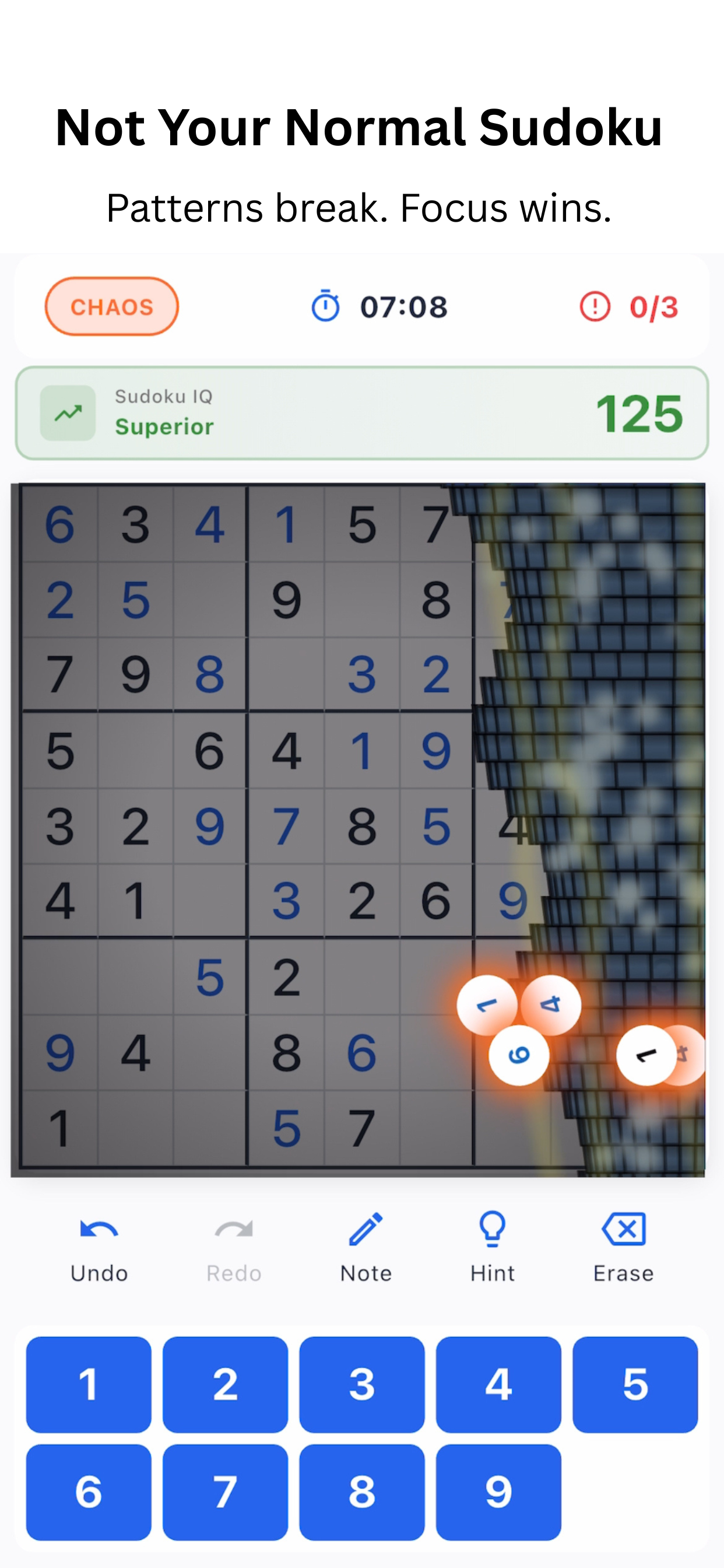 Sudoku IQ + - Screenshot 2 showing product features and functionality