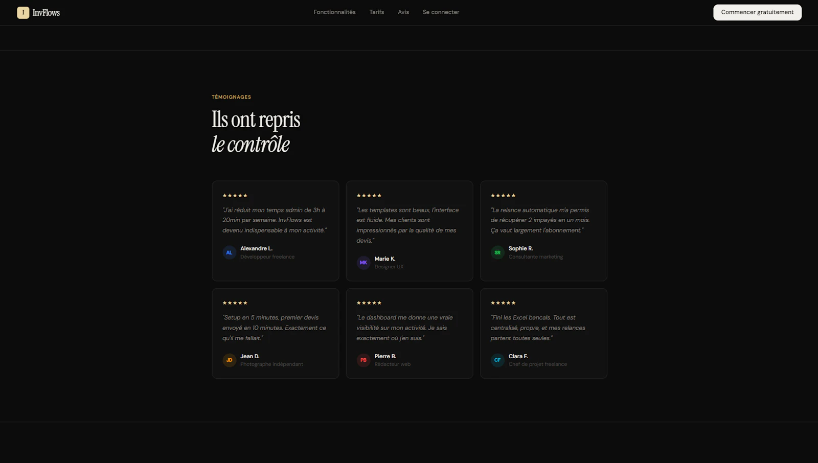 InvFlows La gestion admin des freelances screenshot 4
