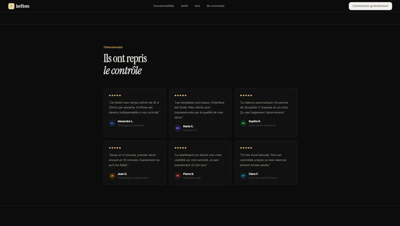 InvFlows La gestion admin des freelances screenshot 4