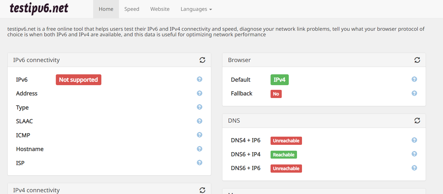 Тест IPVSH -IPVSH - Тест IPv6 медиа 1