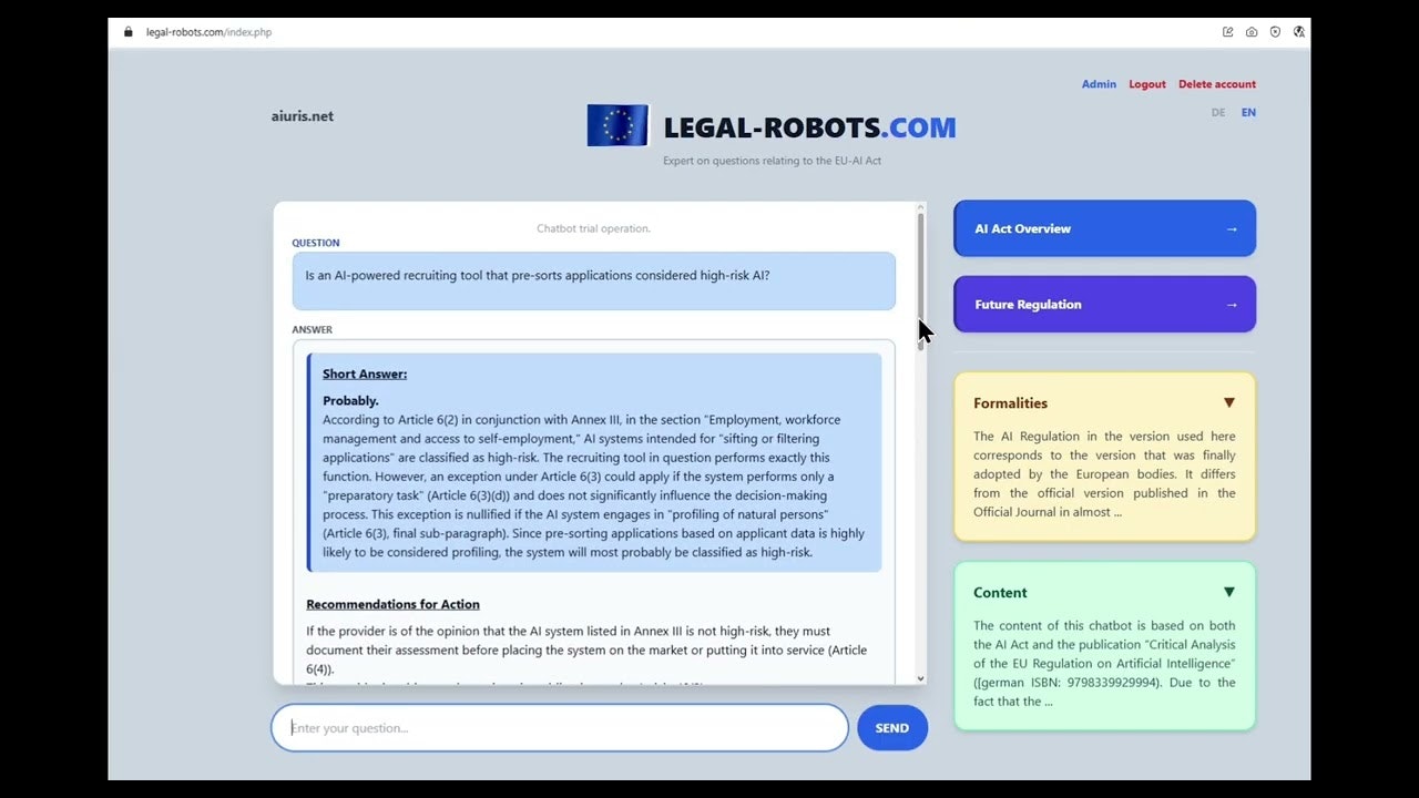 EU AI Act Chatbot gallery image