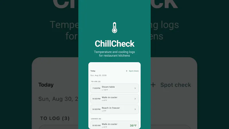 ChillCheck: Temperature Log screenshot 1 (video preview)