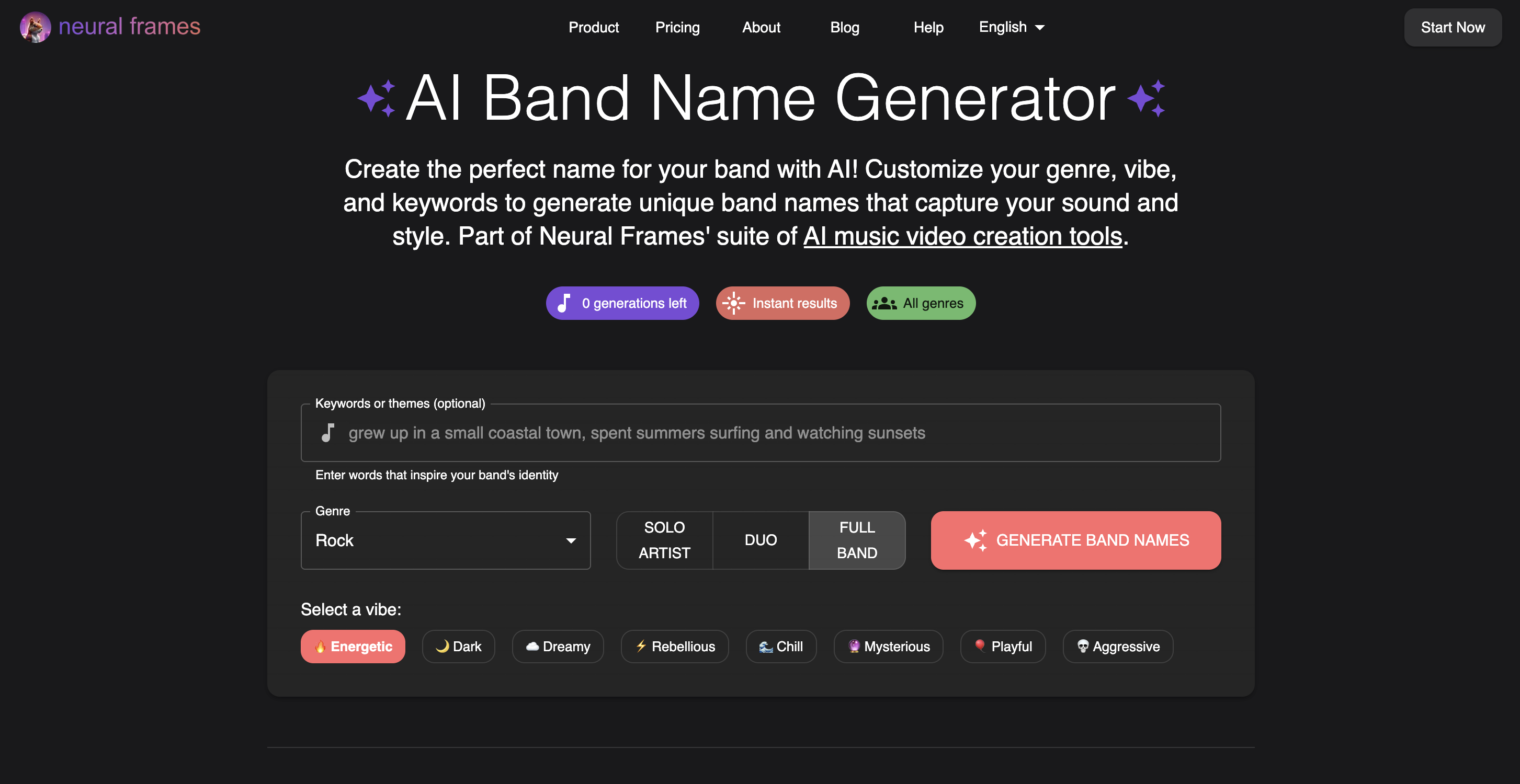 Neural Frames Band Name Generator media 1
