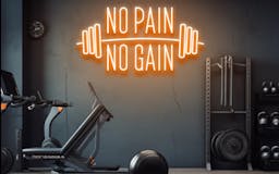 No Pain No Gain - LED Neon Sign media 1