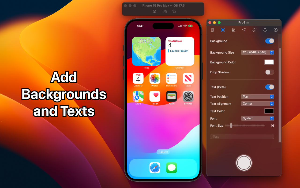 ProSim for Xcode Simulator gallery image