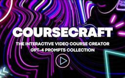  CourseCraft: GPT-4 Prompts Collection media 1
