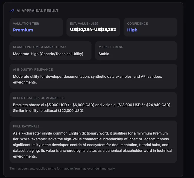AI Domain Market Launch  screenshot 4