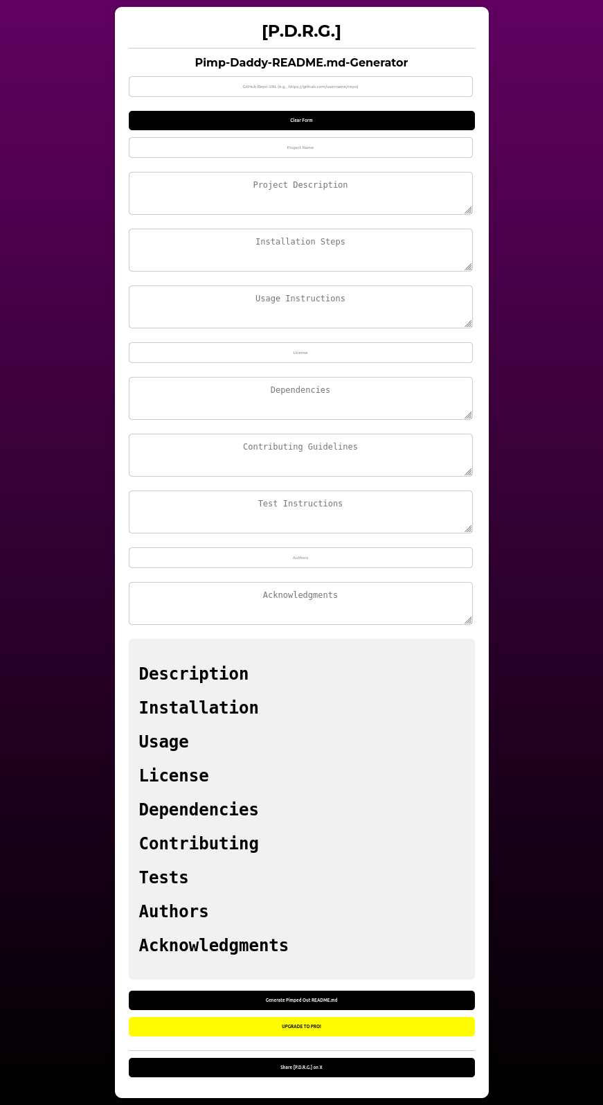 [P.D.R.G.] Pimp-Daddy-README-Generator