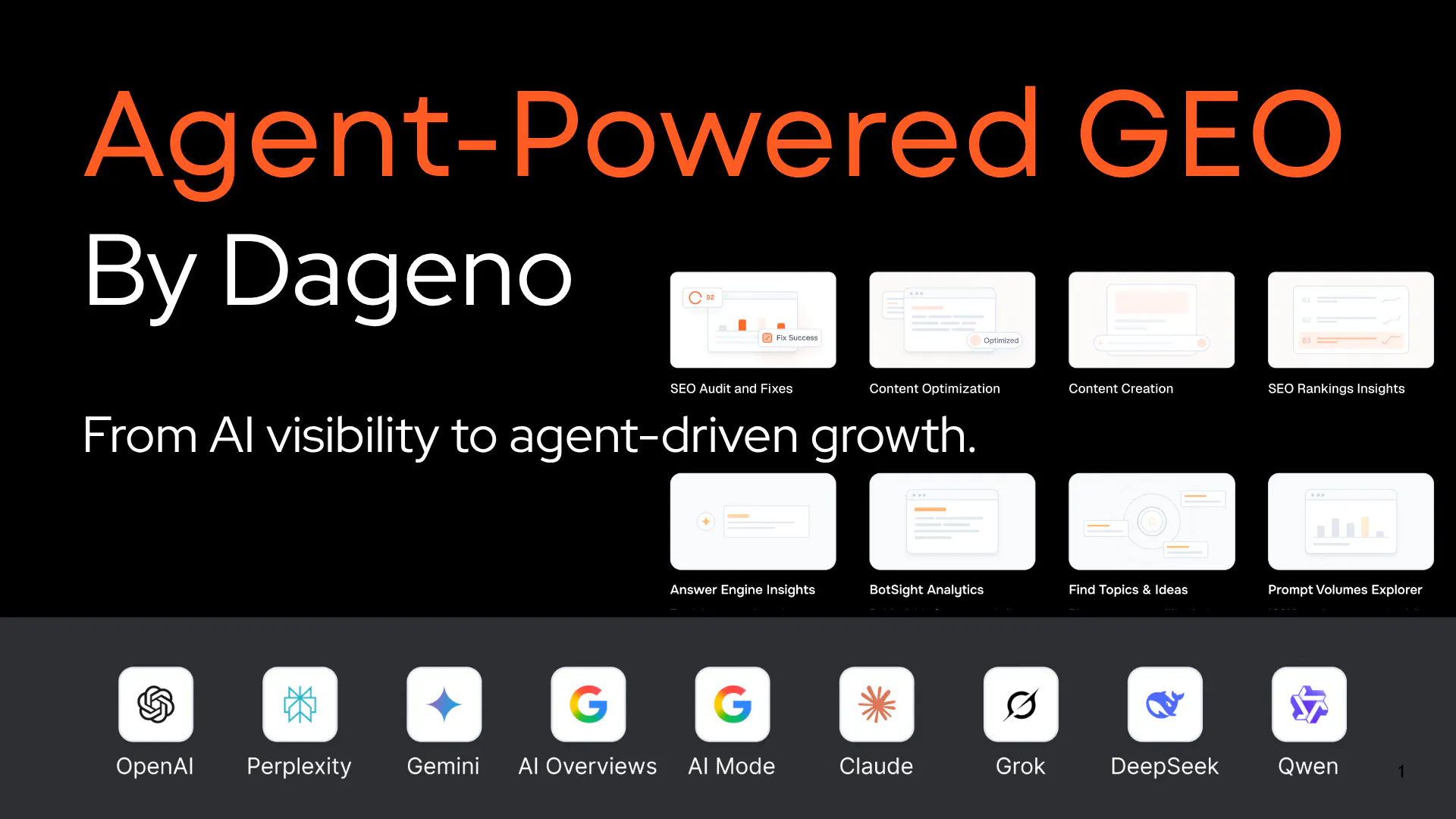Agent-Powered GEO by Dageno 專案橫幅