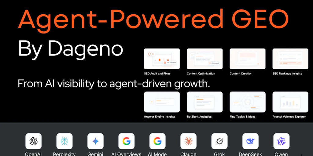 Dageno AI:讓您的品牌成為超過 7 個主流大型語言模型推薦的首選