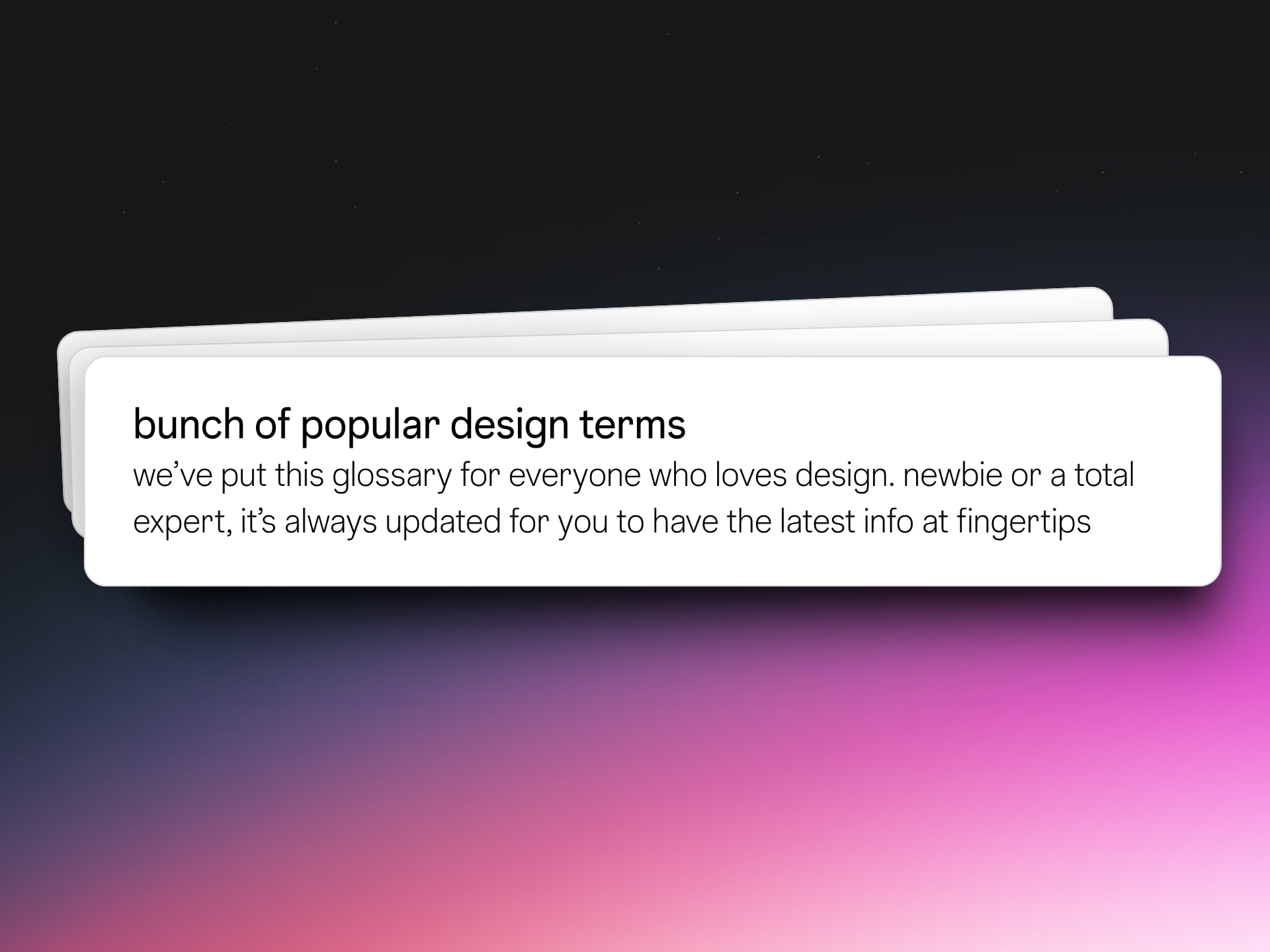 Glosario de diseño de productos - Grupo de términos de diseño populares media 2