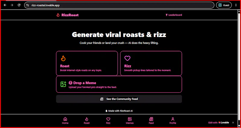 Rizz Roast AI screenshot 2