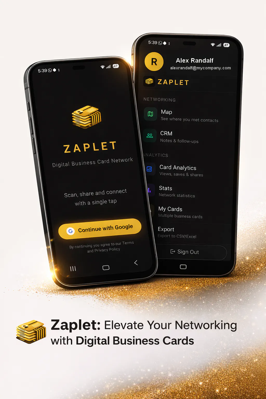Zaplet — Digital Business Card Network 專案橫幅