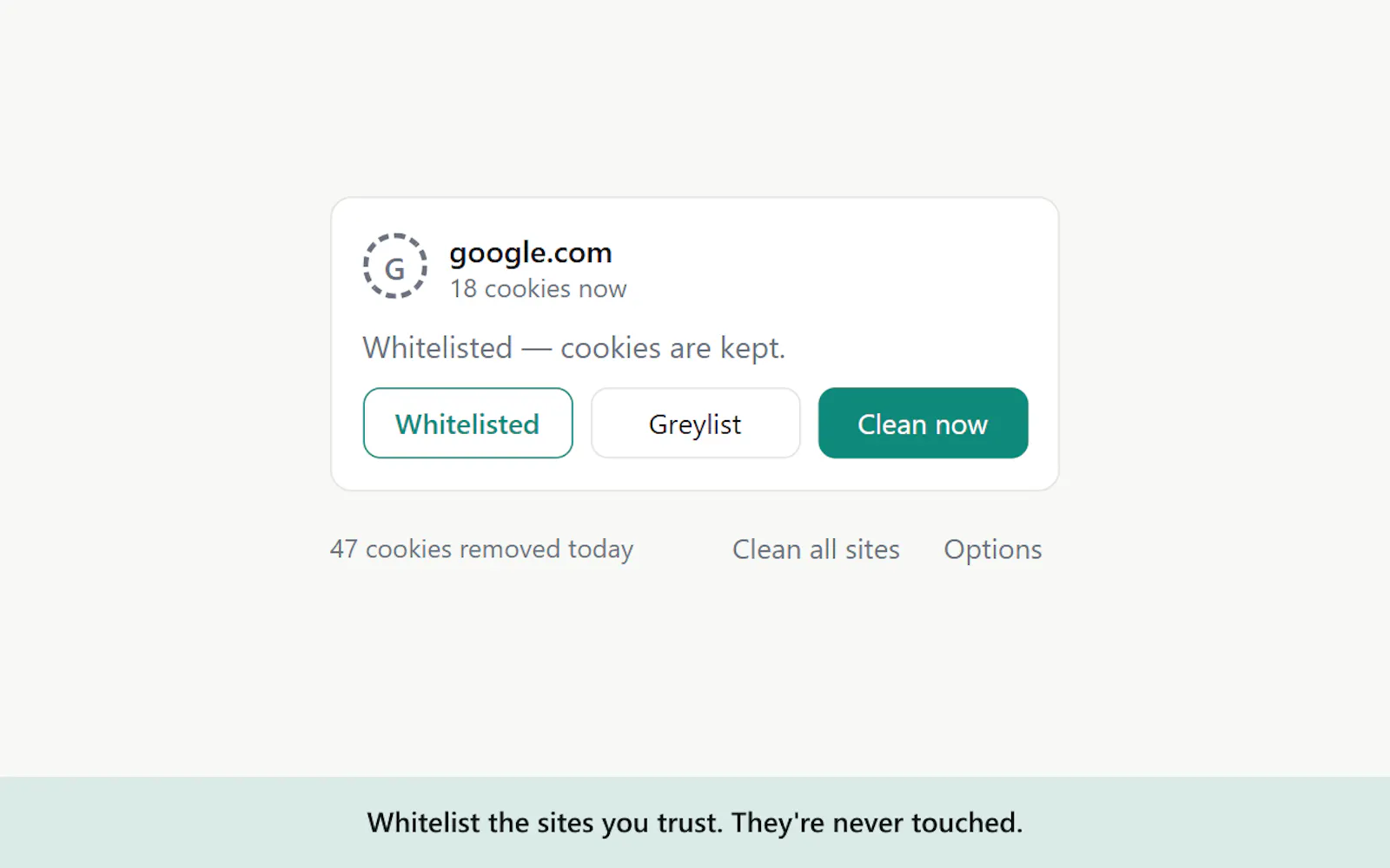 TabCookie Cleaner screenshot 2