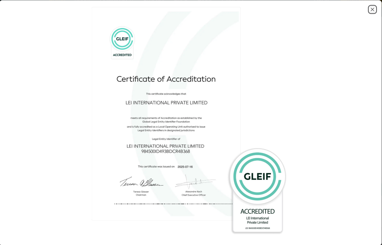 TNV LEI (LEI International Pvt. Ltd.) - Main product screenshot demonstrating key features and user interface