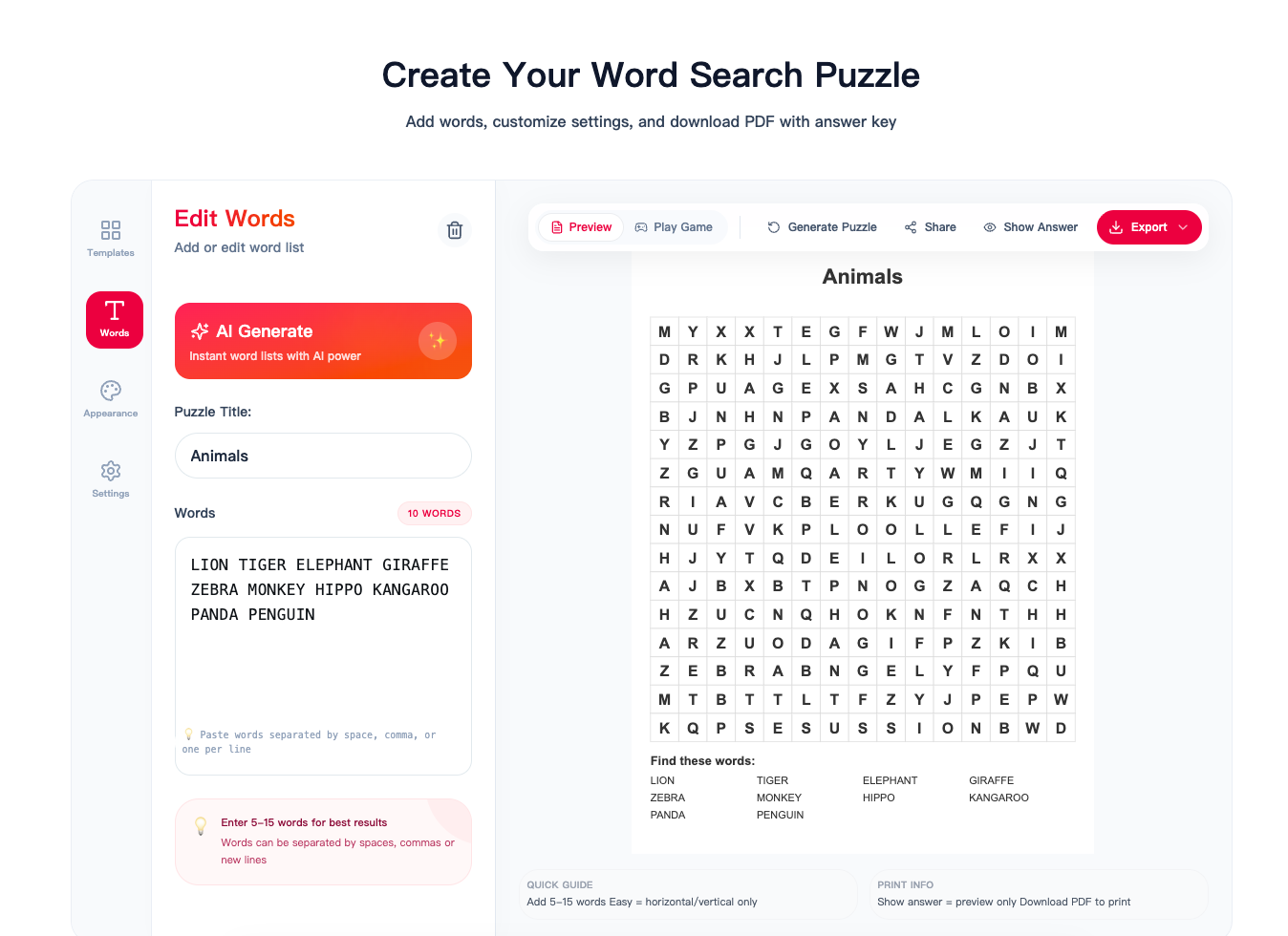 PuzzleGenio - Screenshot 4 showing product features and functionality