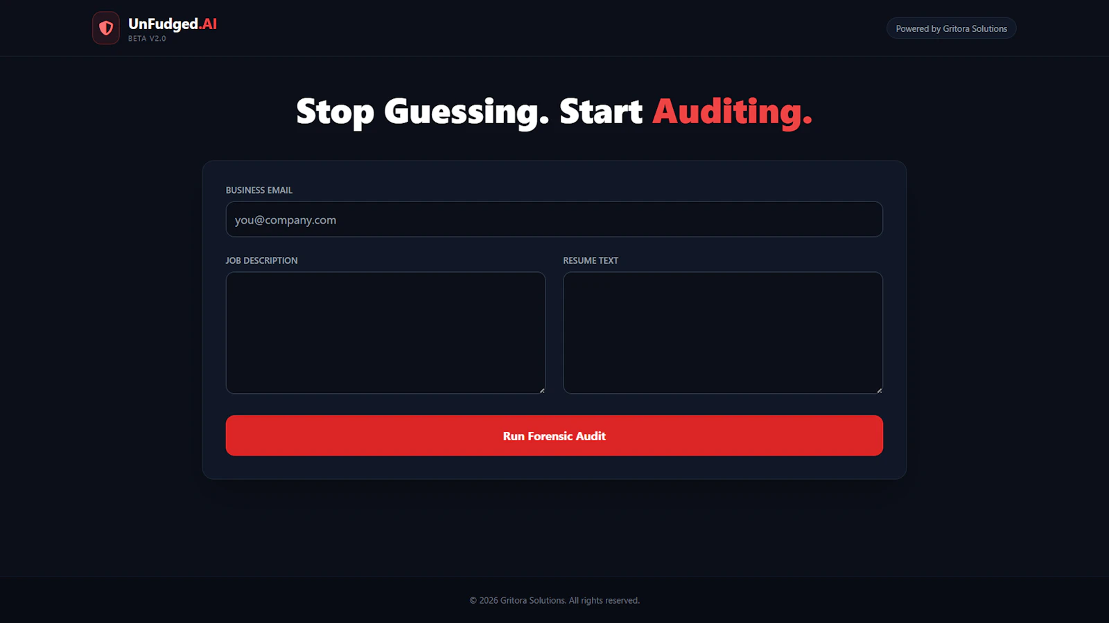 UnFudged AI - Resume Audit screenshot 2
