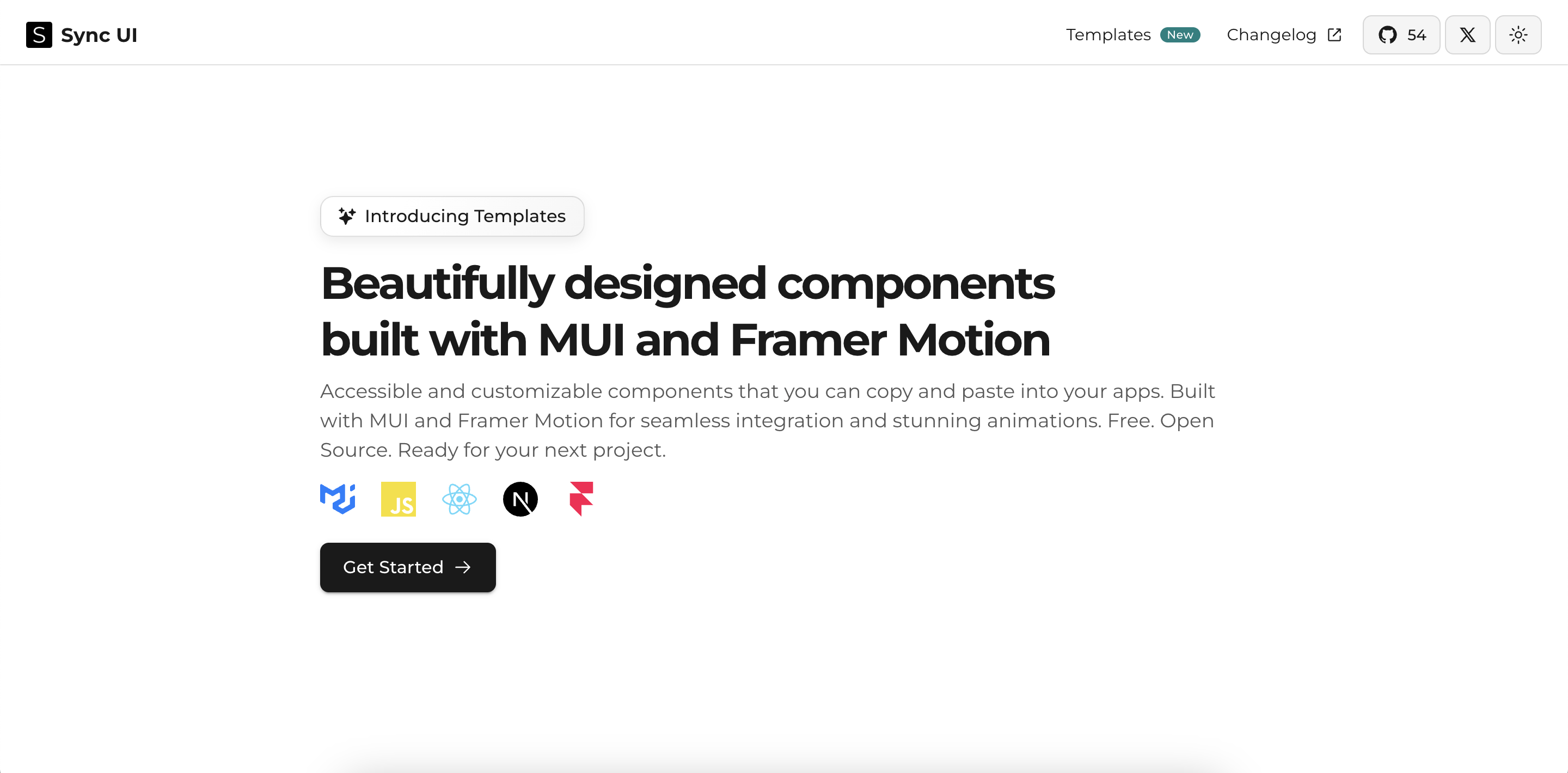 ซิงค์ UI - ชุด UI แบบเคลื่อนไหวสำหรับ mui react devs media 1