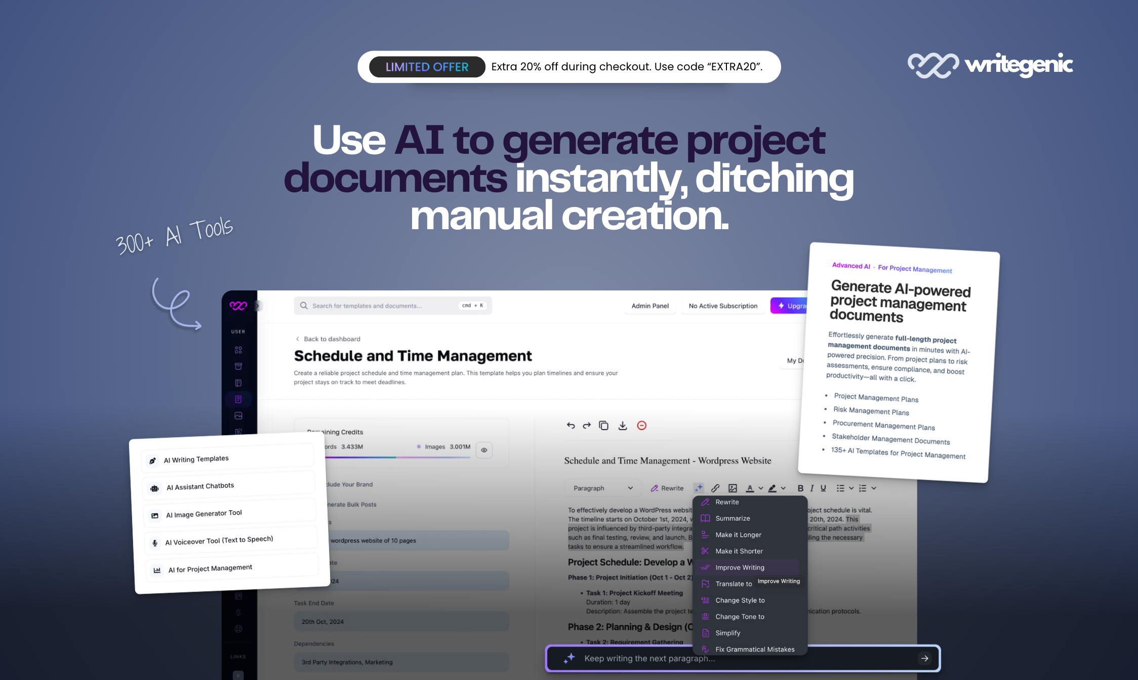 WriteGenic Ai - Generieren Sie Dokumente in voller Länge in Sekunden mit AI Medien 2