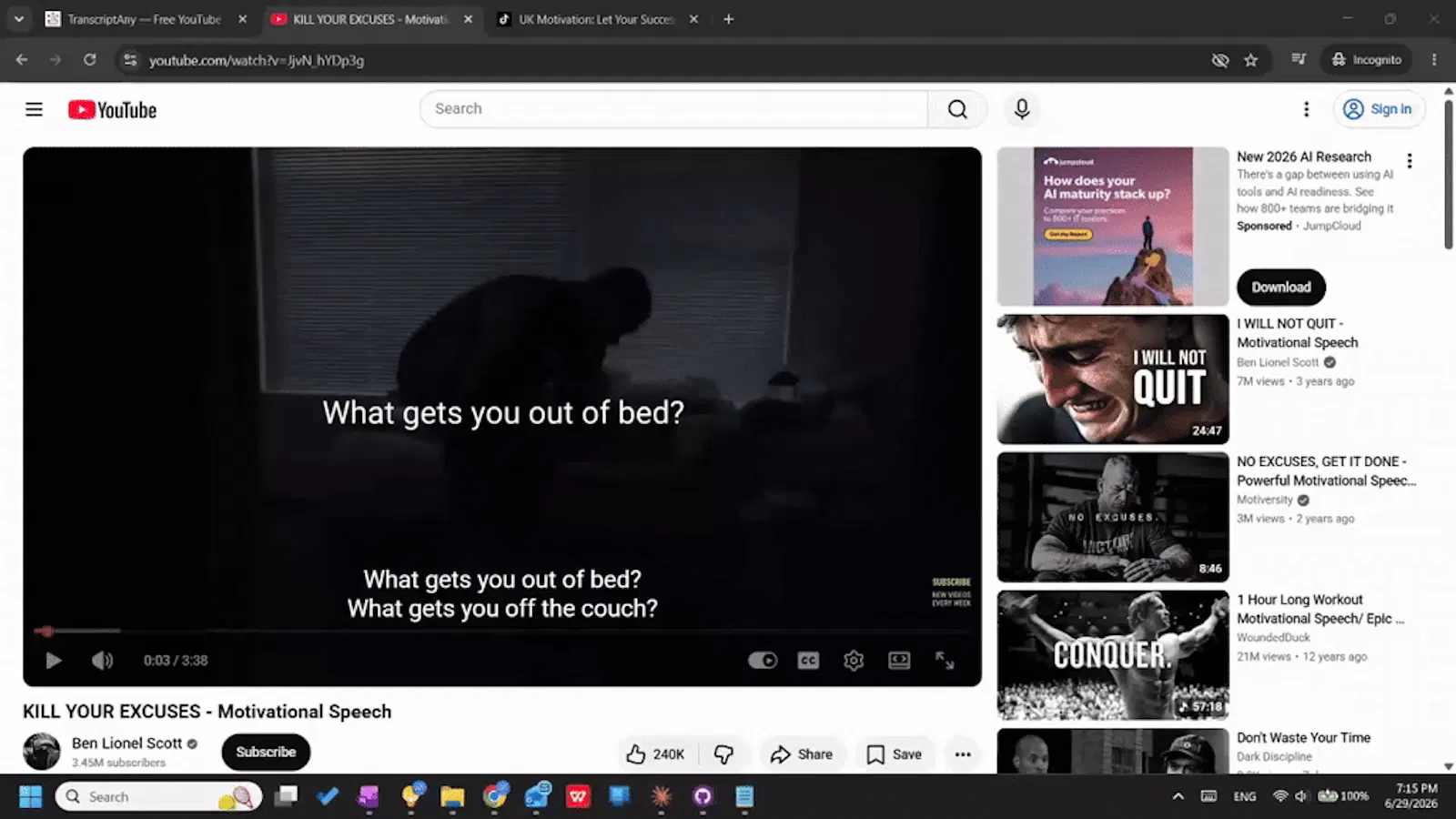 TranscriptAny screenshot 1 (video preview)