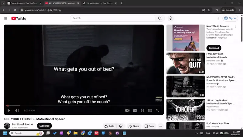 TranscriptAny screenshot 1 (video preview)
