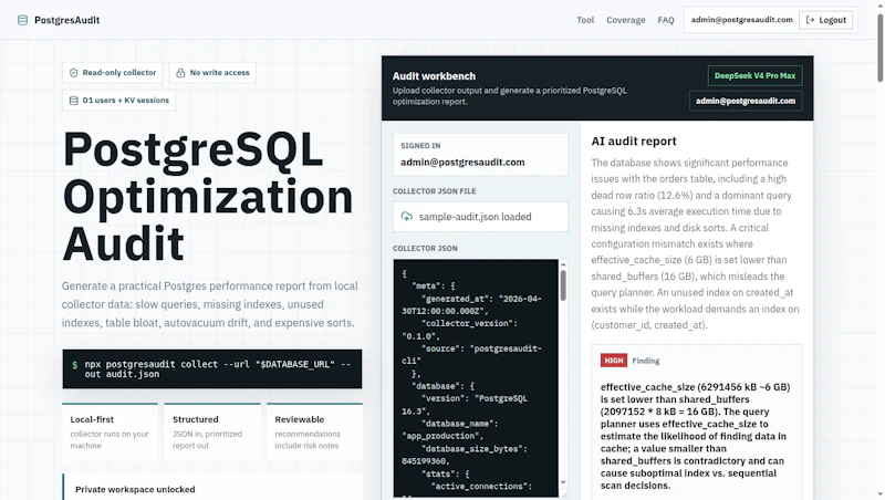 PostgresAudit screenshot 5