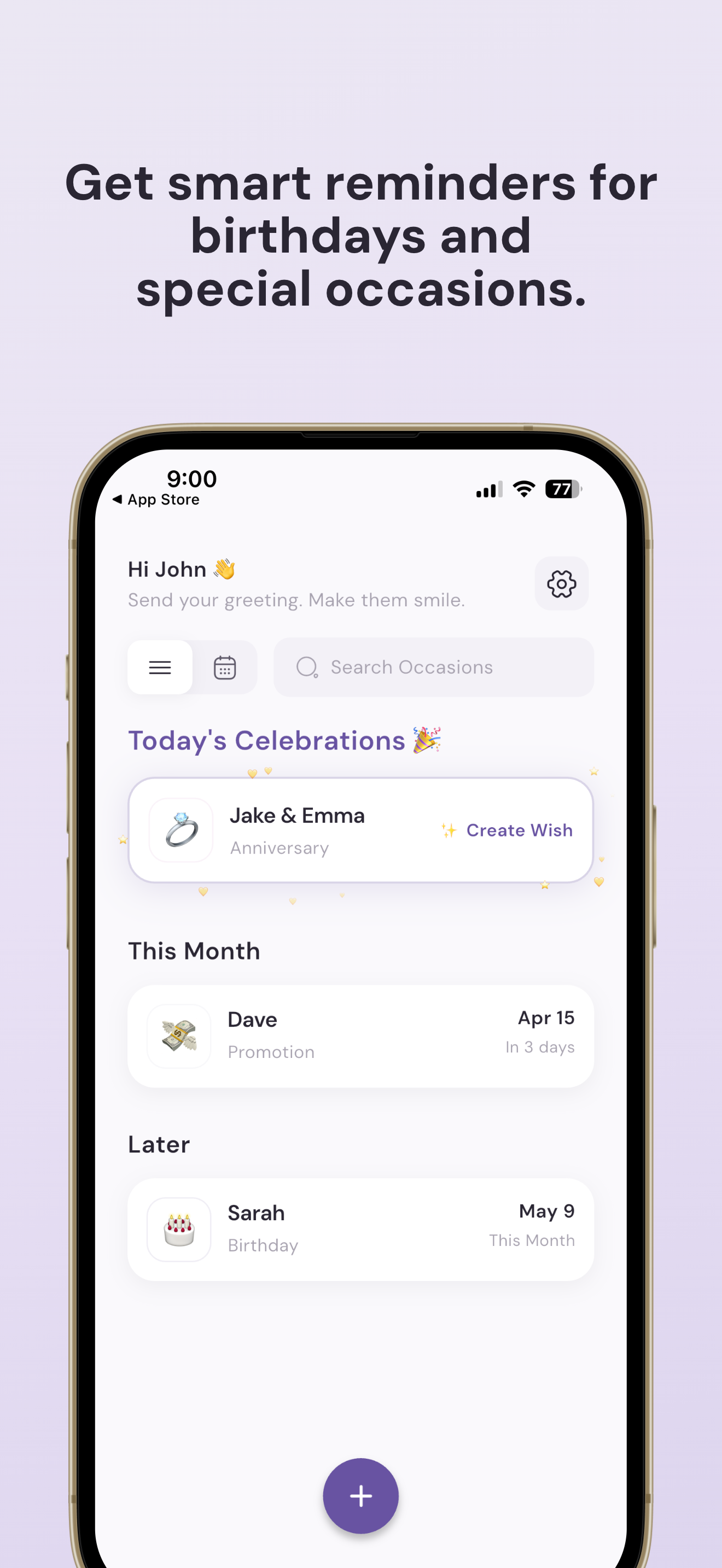 WishDay: AI Occasion Reminders & Wishes gallery image