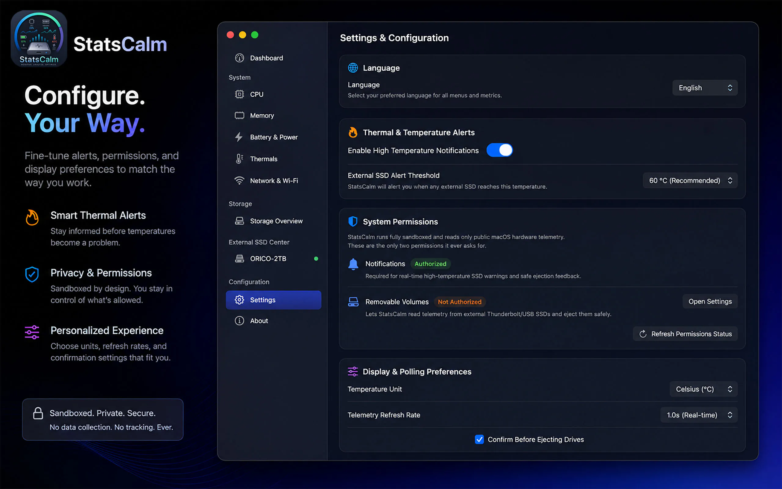 StatsCalm screenshot