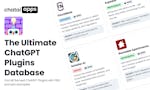 The Ultimate ChatGPT Plugins Database image