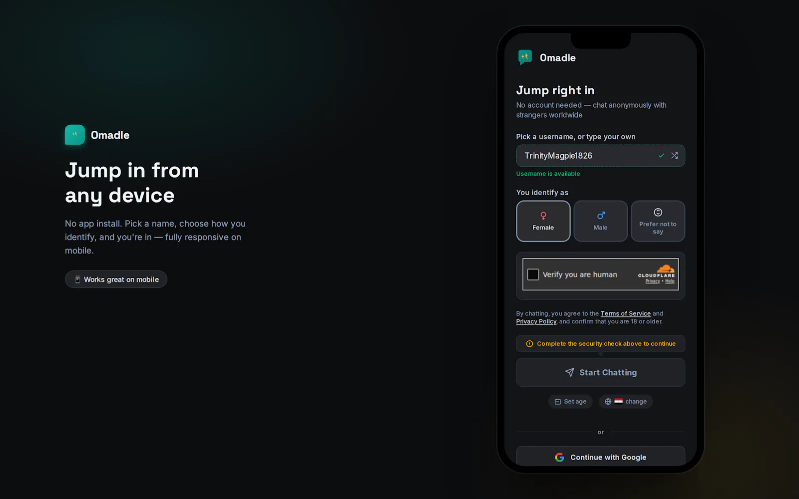 Omadle Chat screenshot 1
