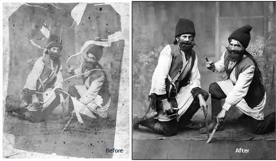 7 steps for photo restoration with Photoshop 5