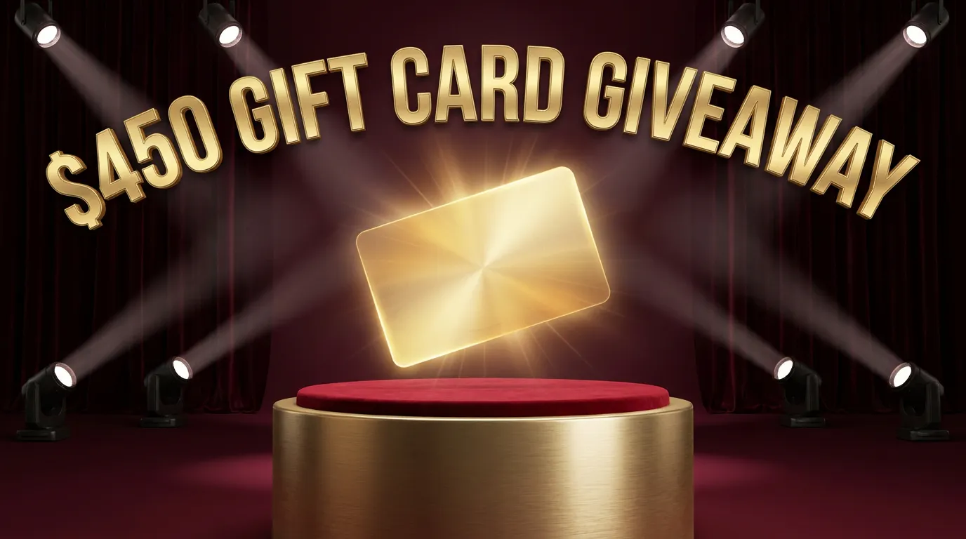 One Winner $450 Gift Card Enter Free Now