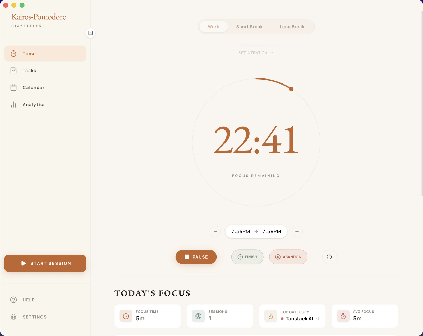 Kairos‑Pomodoro screenshot 4