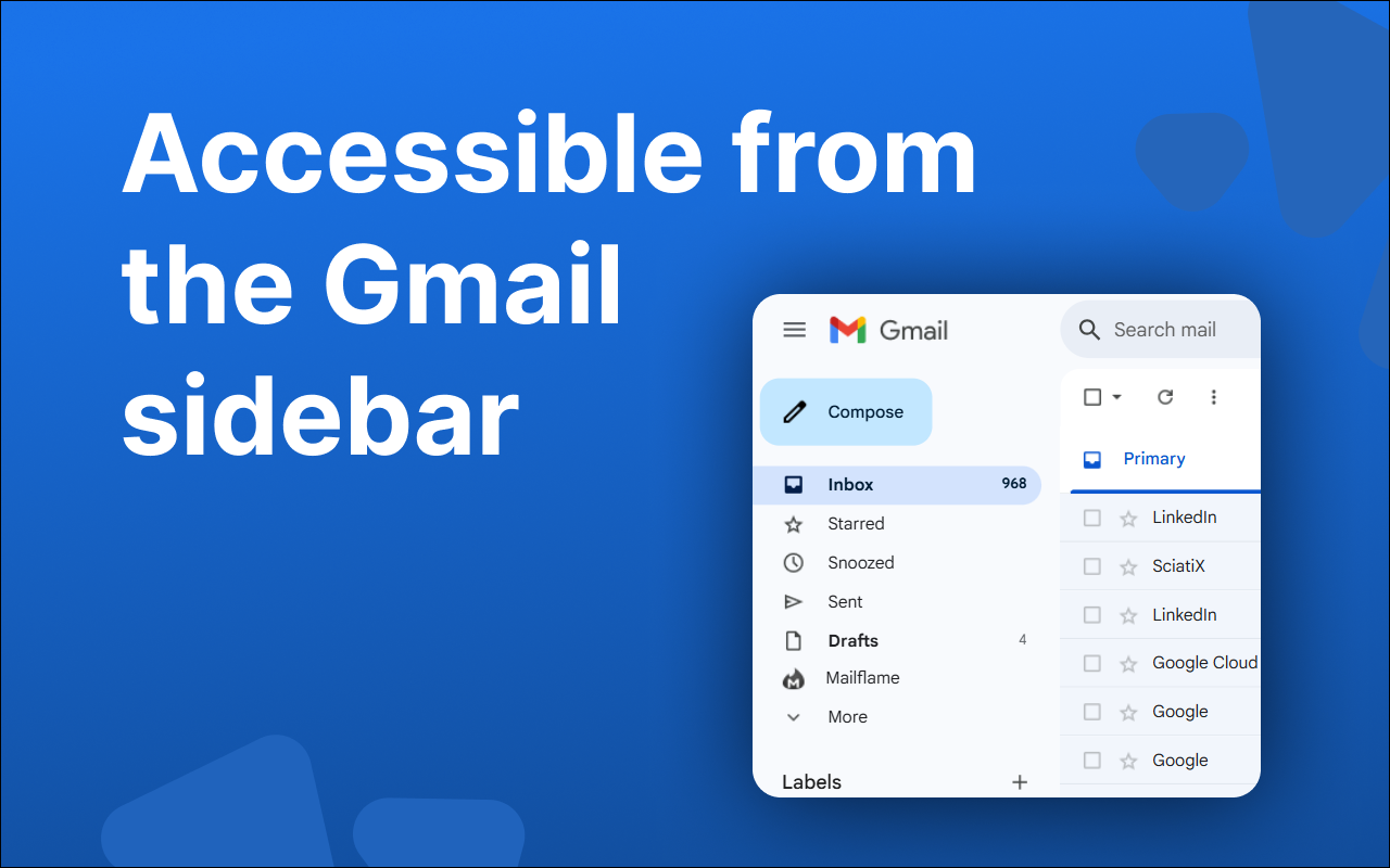 وسائط MailFlame لـ Gmail - دمج البريد ، إرسال الرسائل الإلكترونية بالجملة وتتبعها 3