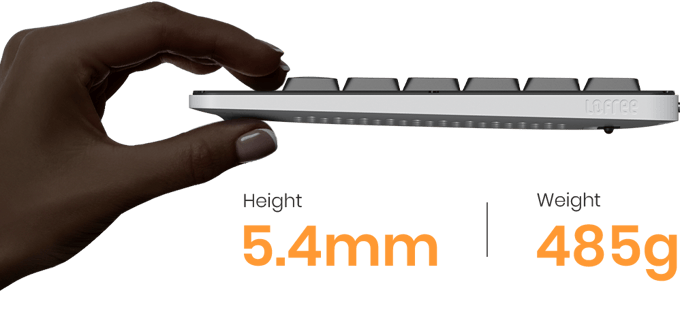 Bordero - Teclado mecánico de perfil ultra bajo más suave media 8