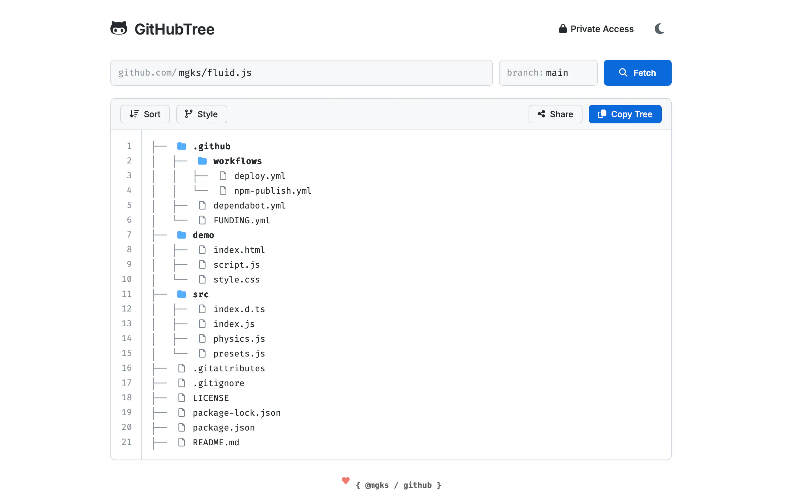 GitHub Tree gallery image