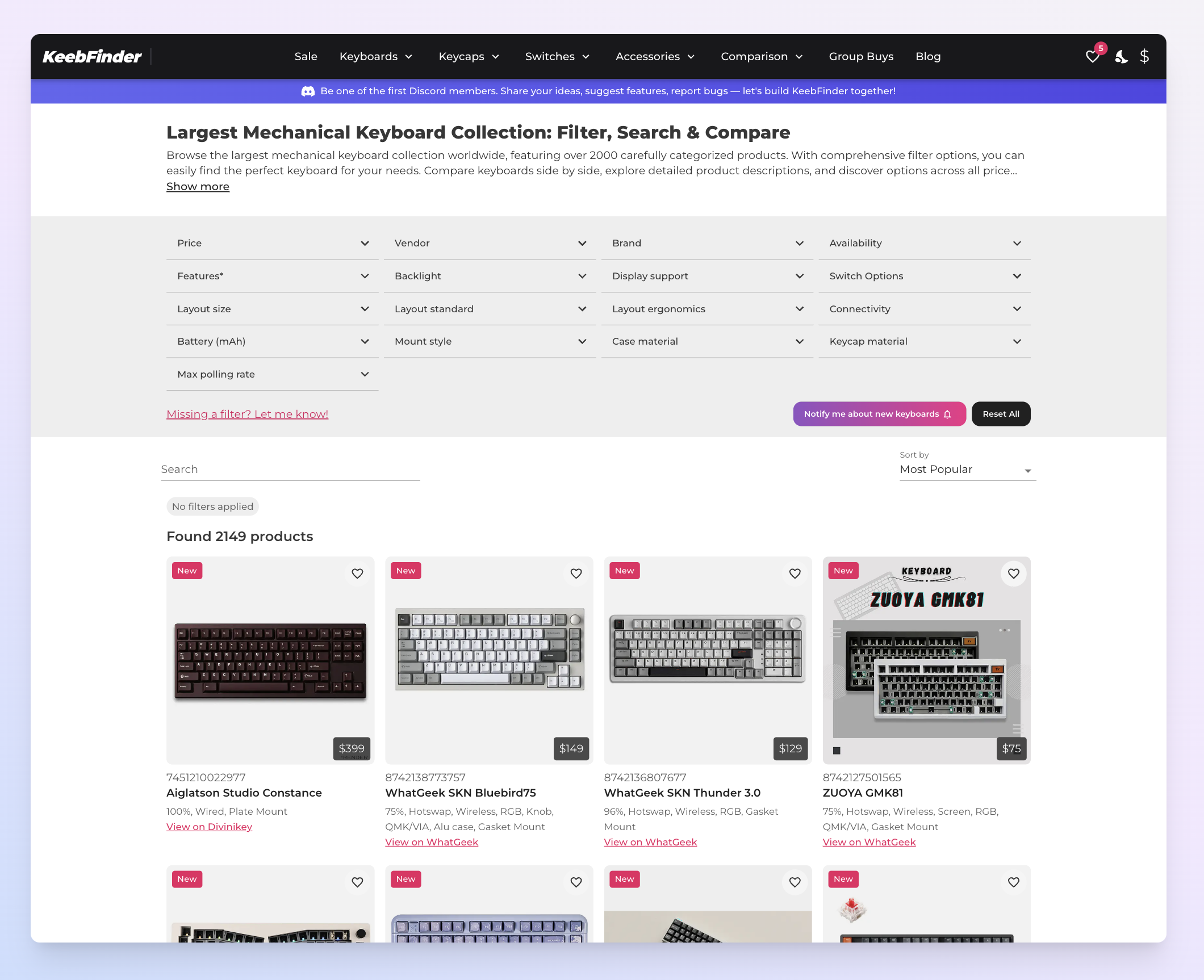 Keebfinder media 2