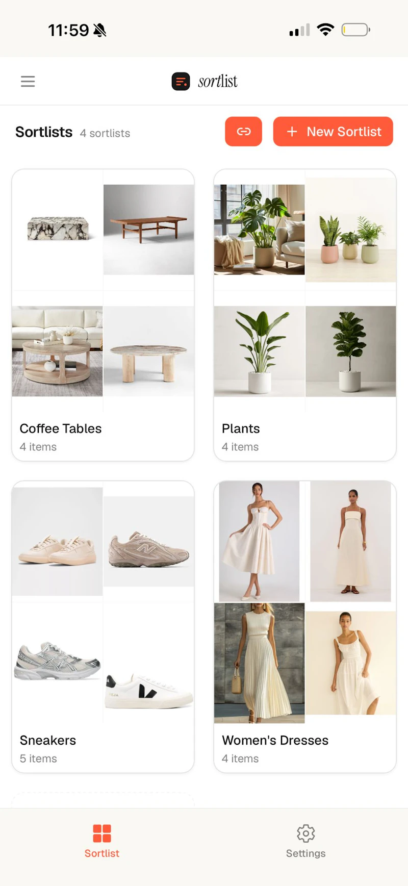 Sortlist screenshot 1