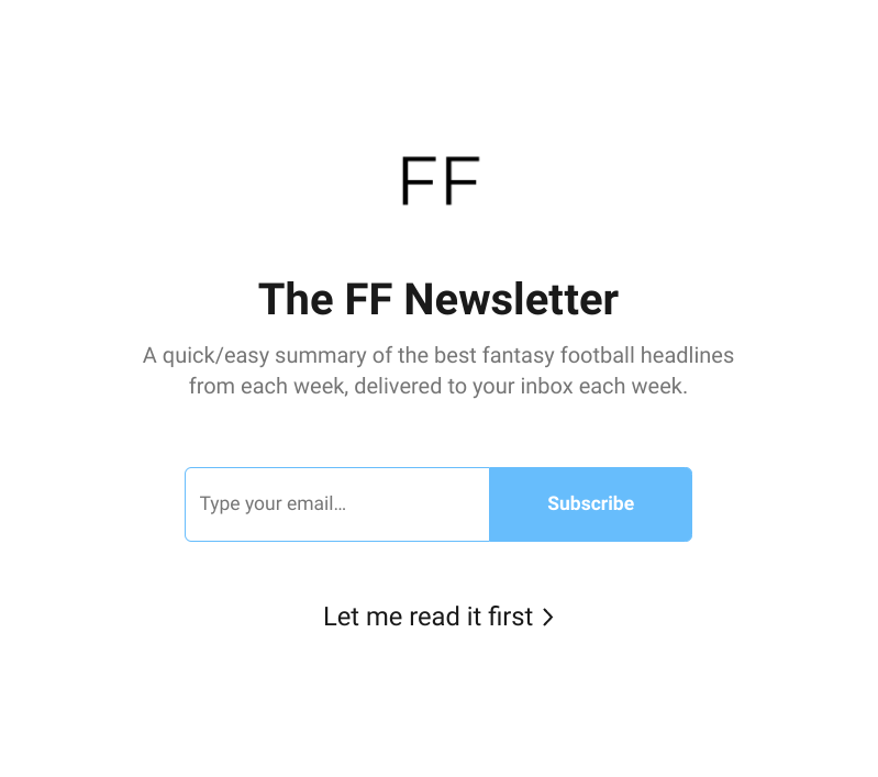 The Fantasy Football Newsletter gallery image