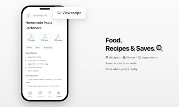 영상에서 추출된 레시피 상세 정보 화면