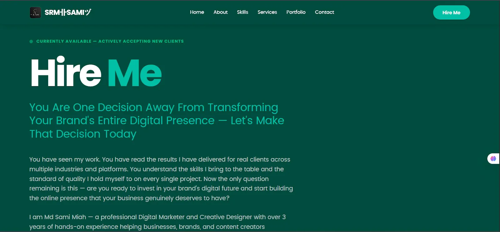 My Personal Portfolio Website SRM卝SAMIヅ screenshot 7