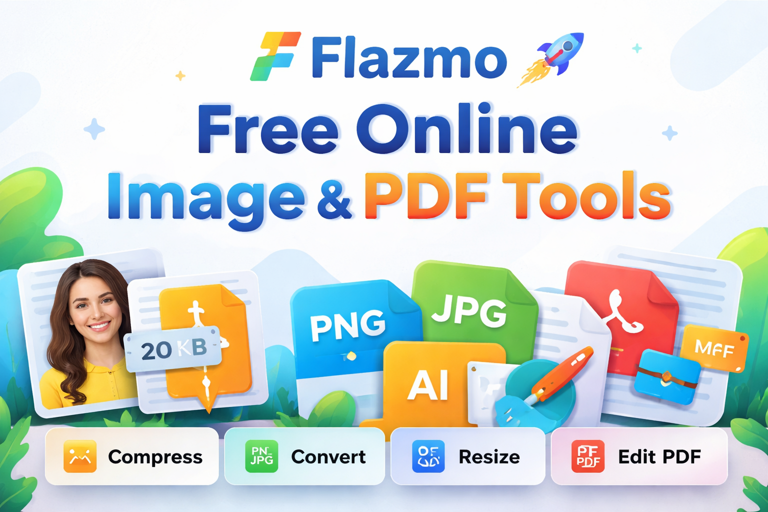 Flazmo - Product Hunt launch logo and brand identity