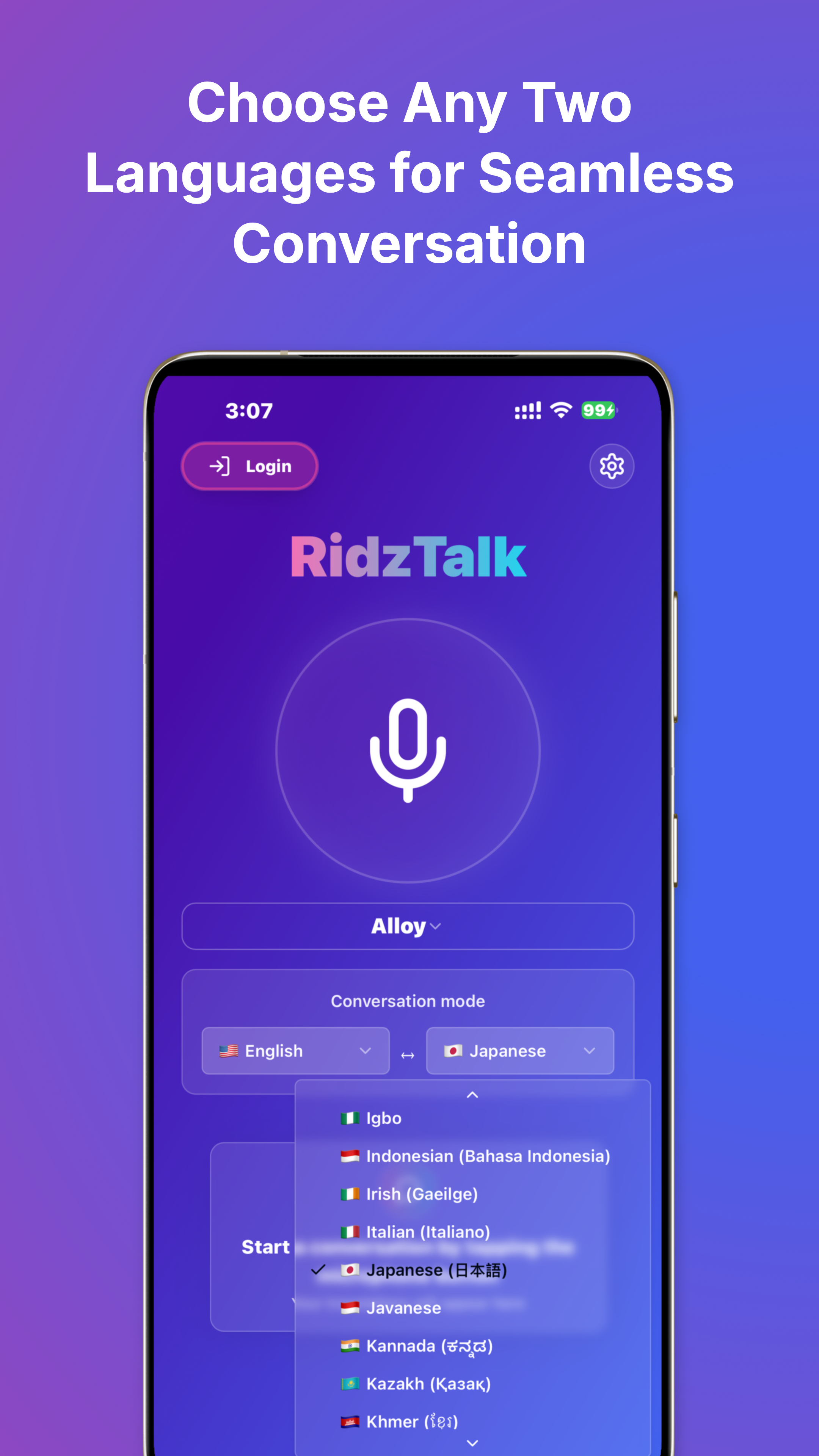 Média Ridztalk - Traducteur d'IA en temps réel - Traduction vocale bidirectionnelle en temps réel en 100 langues 3