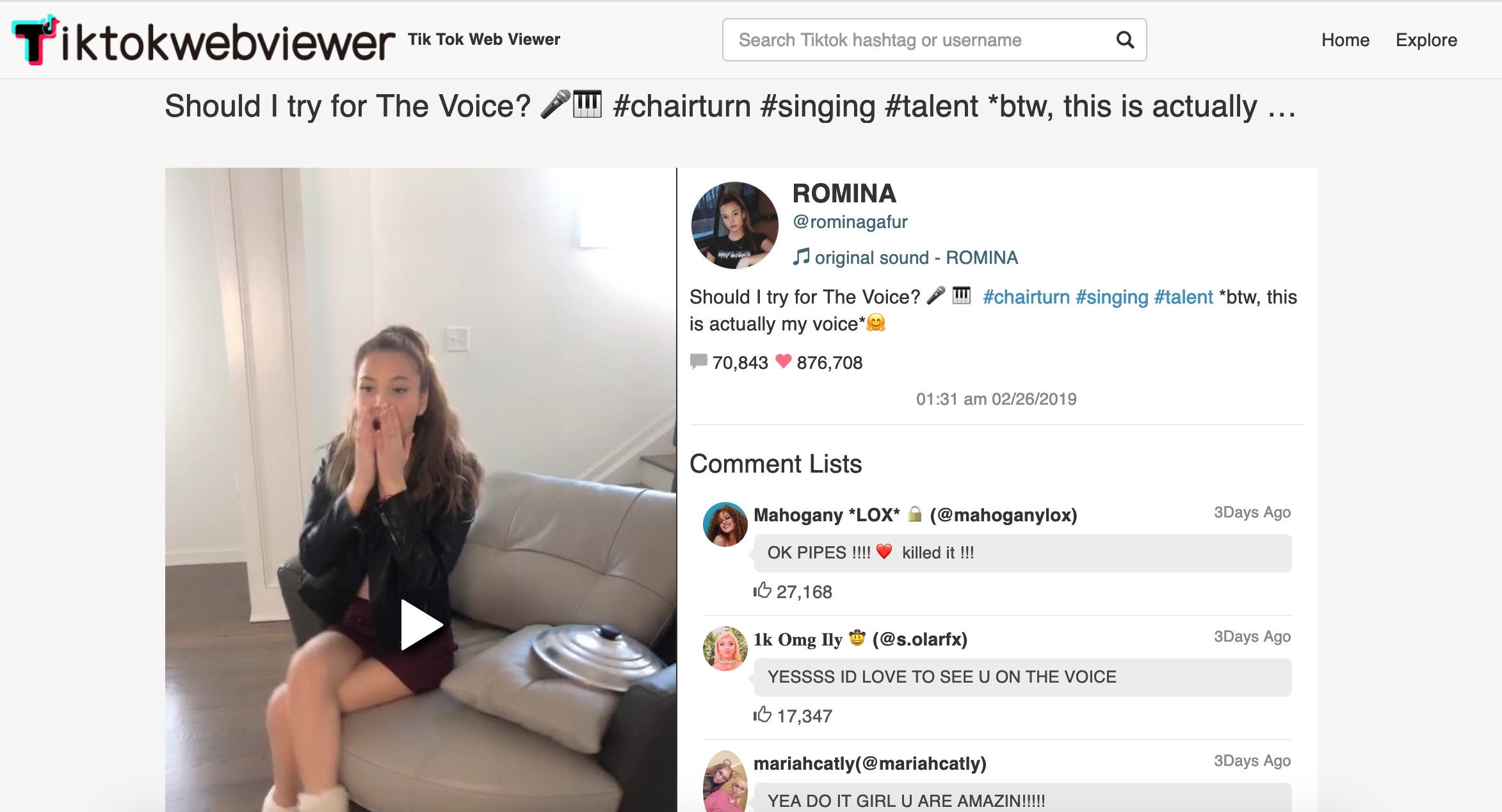 Tiktok Web Viewer gallery image