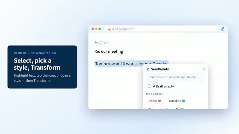SendReady screenshot 1 (video preview)