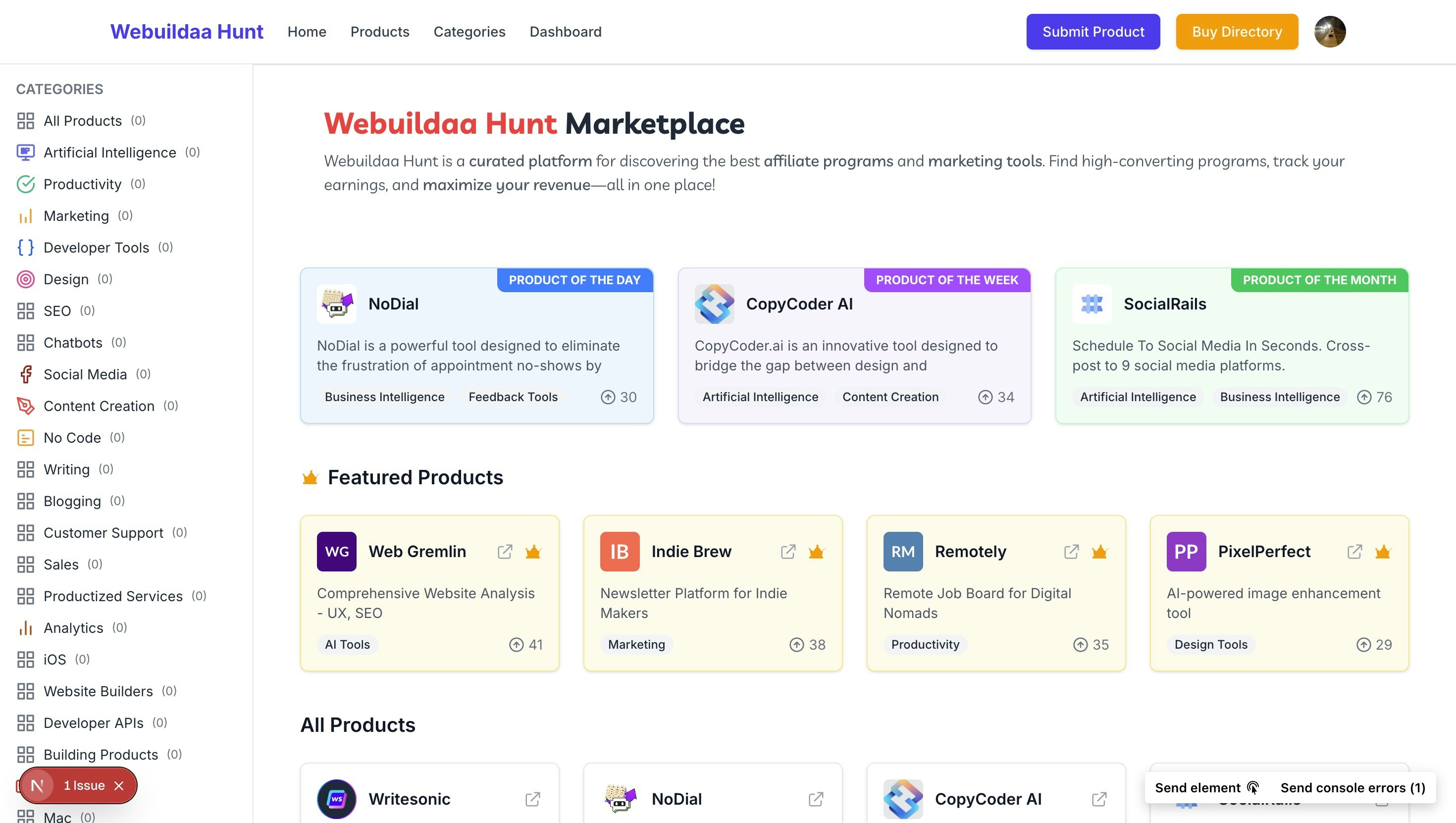 Webuildaa Hunt - Webuildaa Hunt는 새로운 도구를위한 선별 된 플랫폼입니다 미디어 1